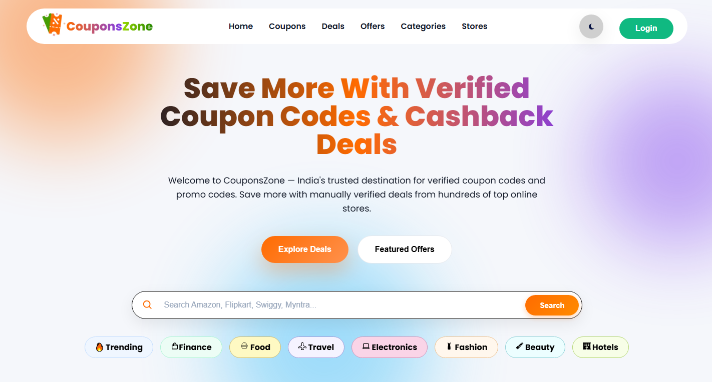 CouponsZone Coupon and Deals Website